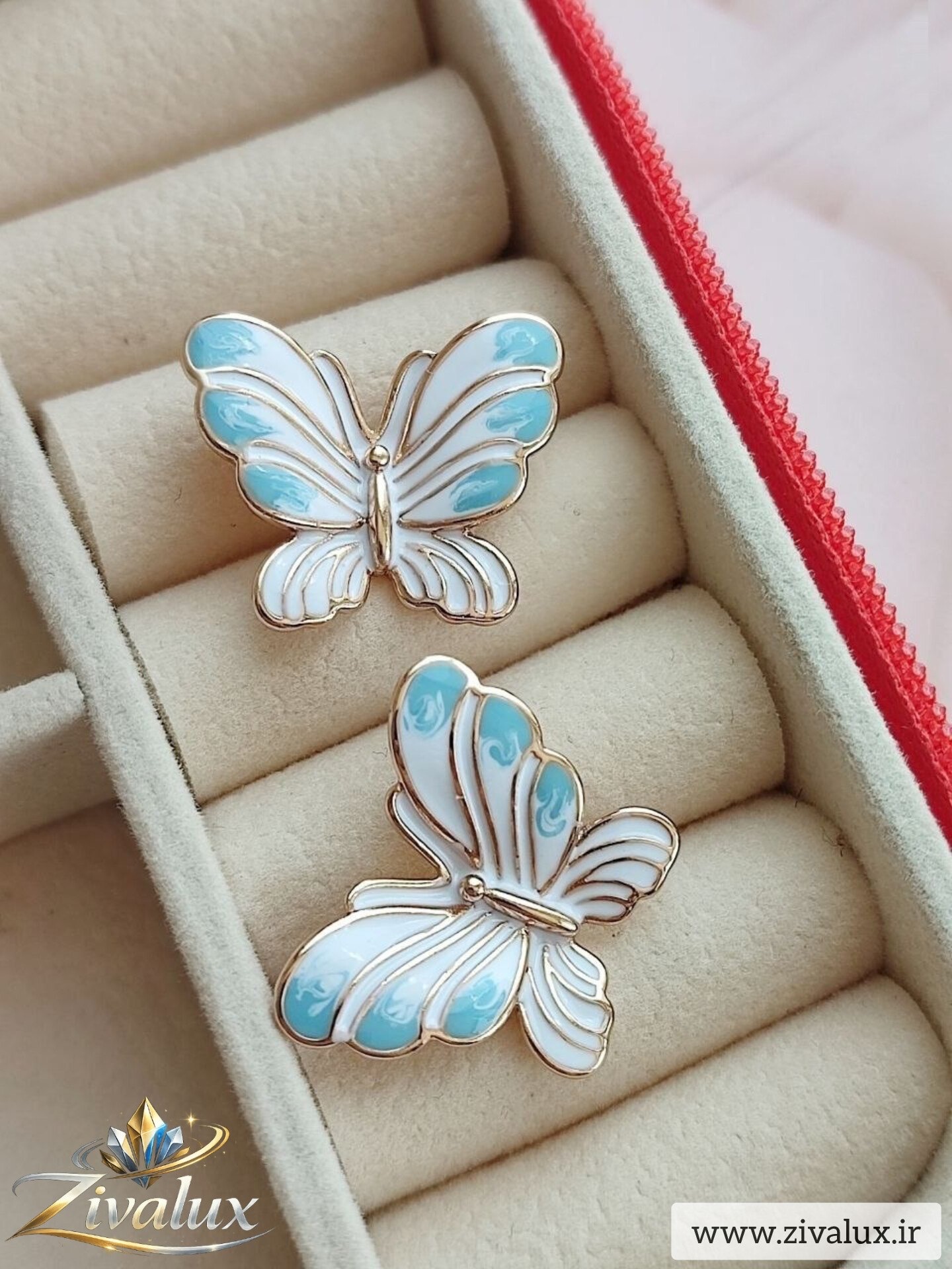 گوشواره زنانه مارک ژوپینگ XUPING طرح پروانه