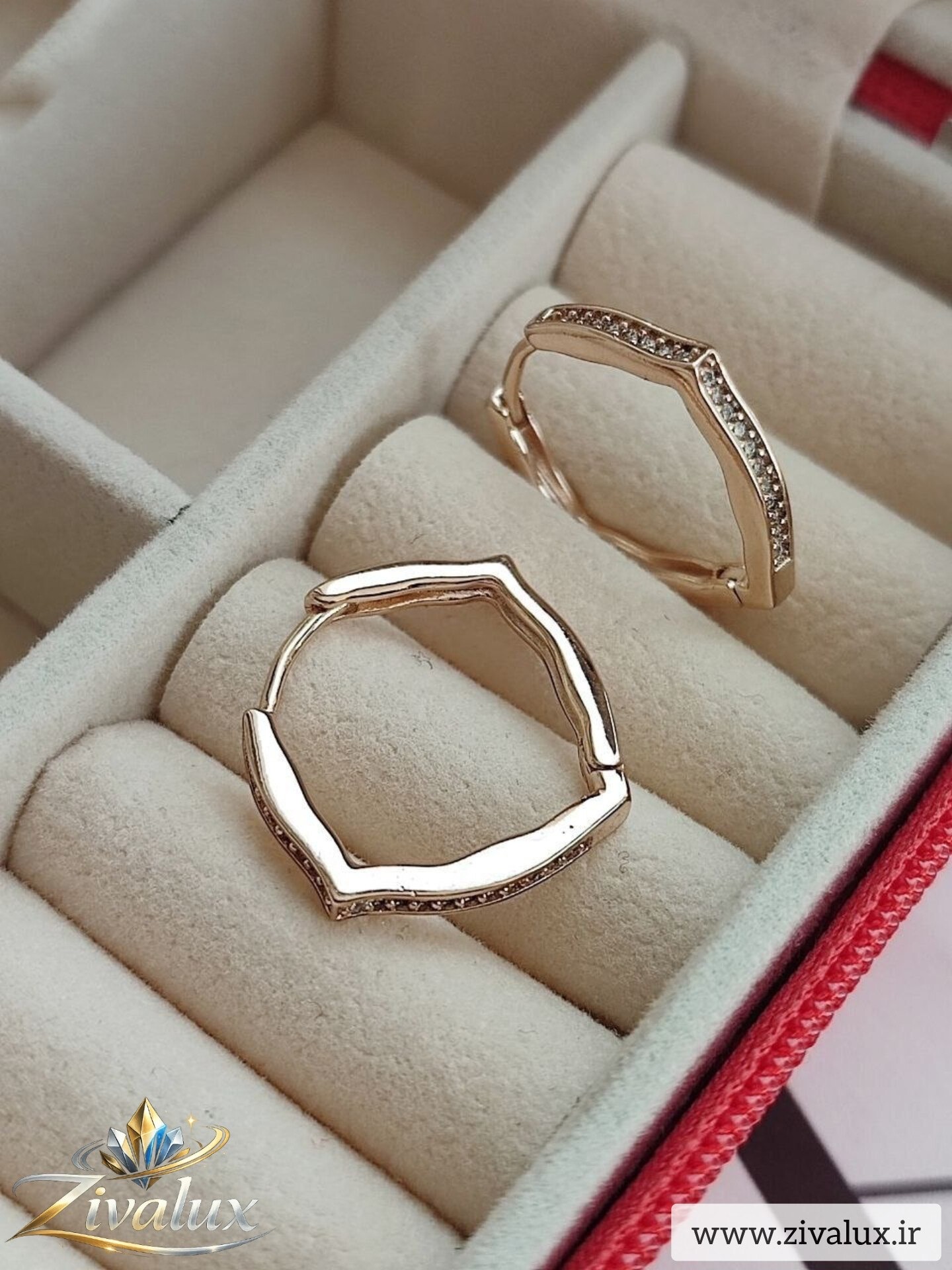 گوشواره زنانه مارک ژوپینگ XUPING نگین دار