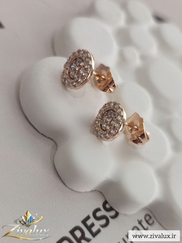 گوشواره زنانه مارک ژوپینگ XUPING طرح گل نگین دار