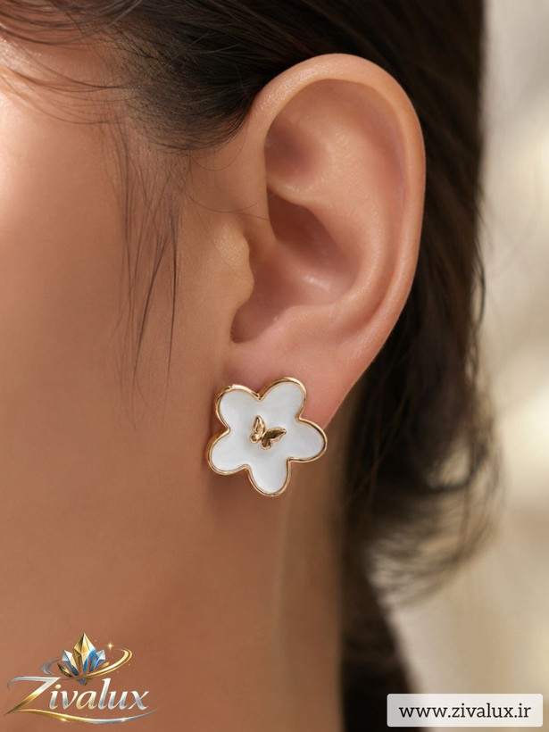 گوشواره زنانه مارک ژوپینگ XUPING طرح گل و پروانه