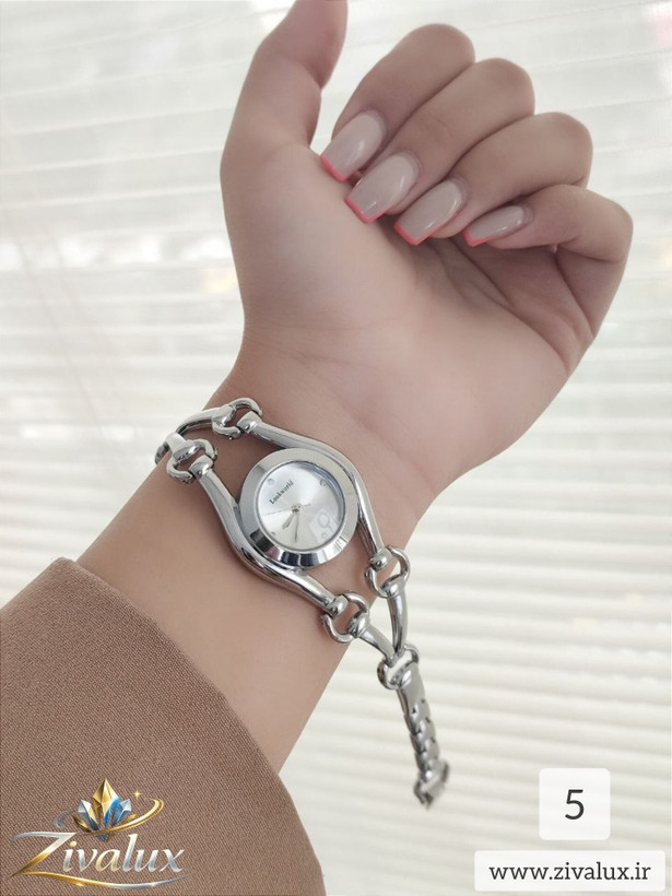 ساعت مچی زنانه مارک LOOK WORD بند فلزی
