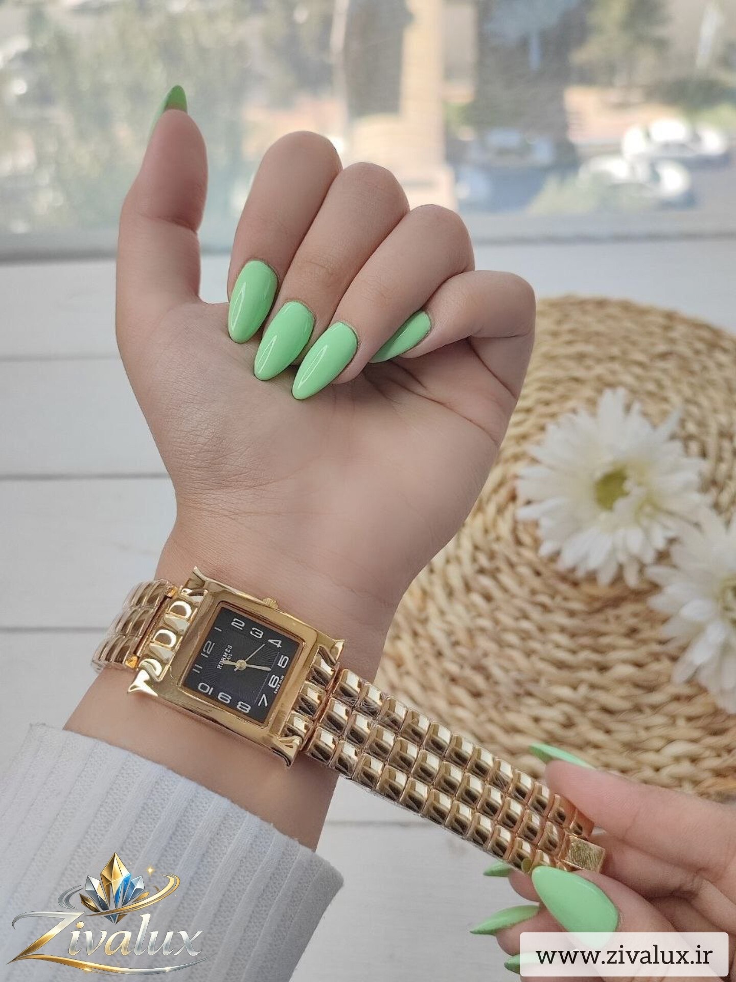 ساعت مچی زنانه مارک هرمس HERMES بند فلزی