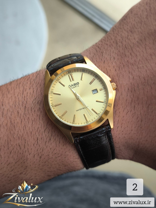ساعت مچی مردانه مارک کاسیو CASIO بند چرم