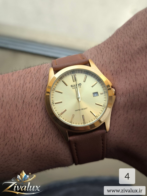 ساعت مچی مردانه مارک کاسیو CASIO بند چرم