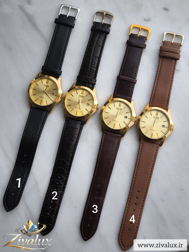 ساعت مچی مردانه مارک کاسیو CASIO بند چرم