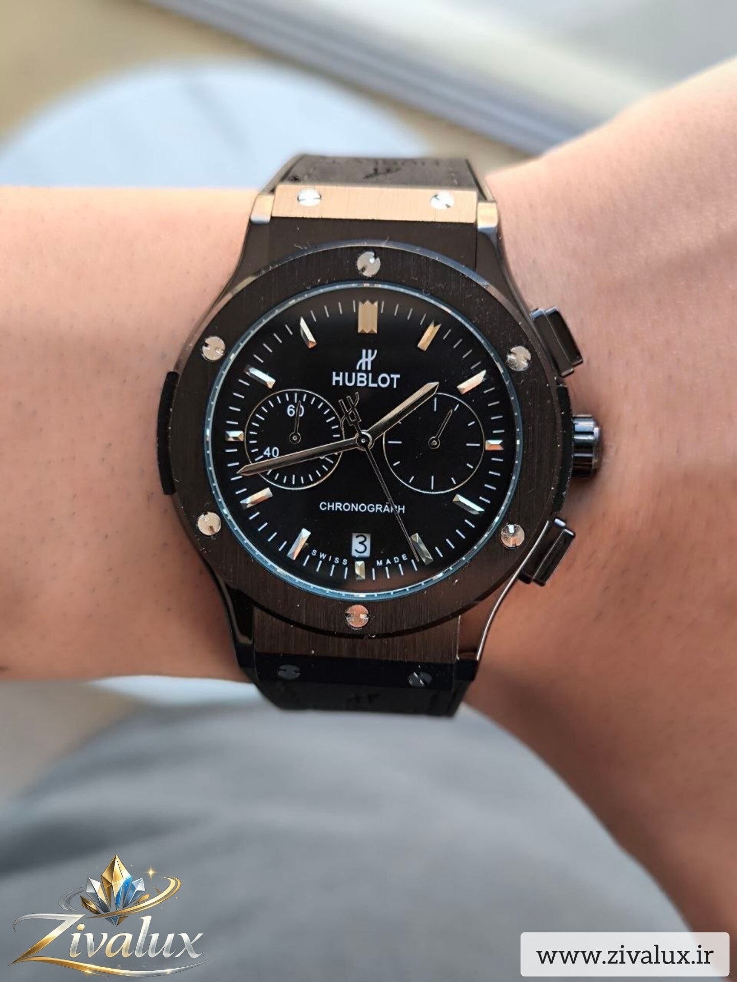 ساعت مردانه مارک هابلوت HUBLOT بند چرم