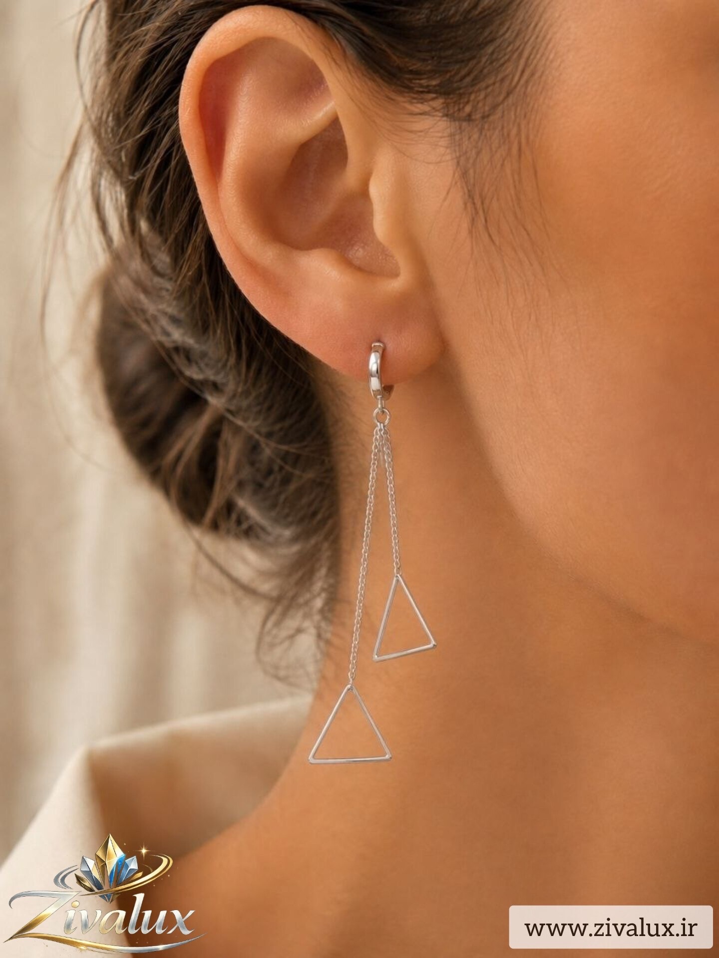 گوشواره زنانه مارک YSX طرح مثلث