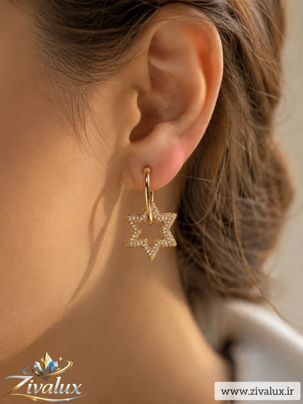 گوشواره زنانه مارک YSX طرح ستاره