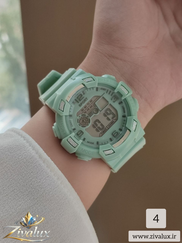 ساعت مچی زنانه مارک جی شاک G-SHOCK طرح اسپورت بند سیلیکونی
