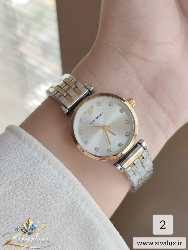 ساعت مچی زنانه مارک امپریو ارمانی EMPORIO ARMANI بند استیل