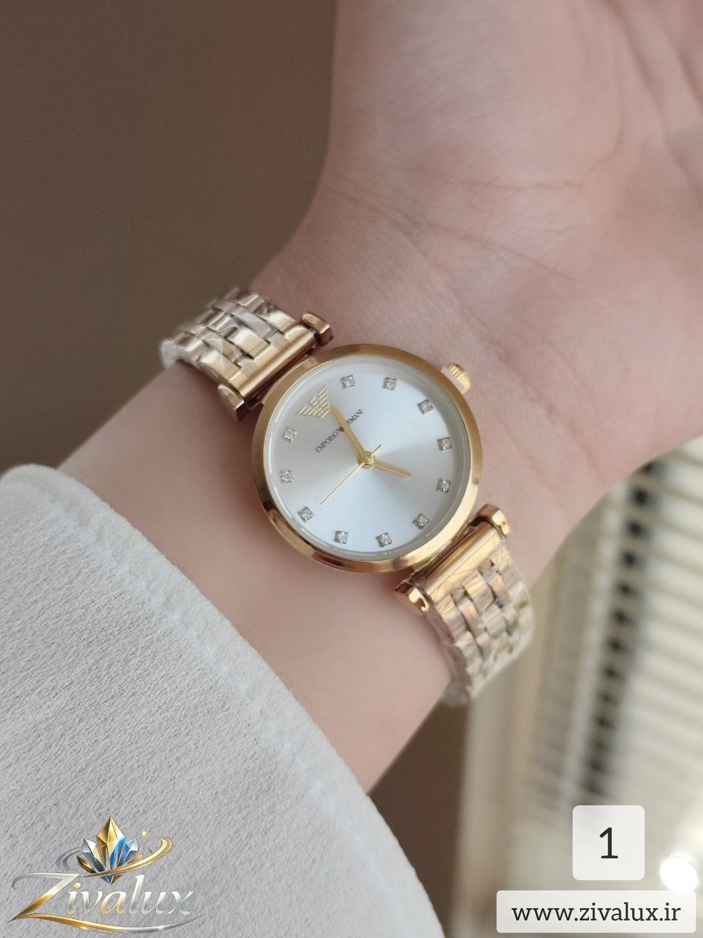 ساعت مچی زنانه مارک امپریو ارمانی EMPORIO ARMANI بند استیل