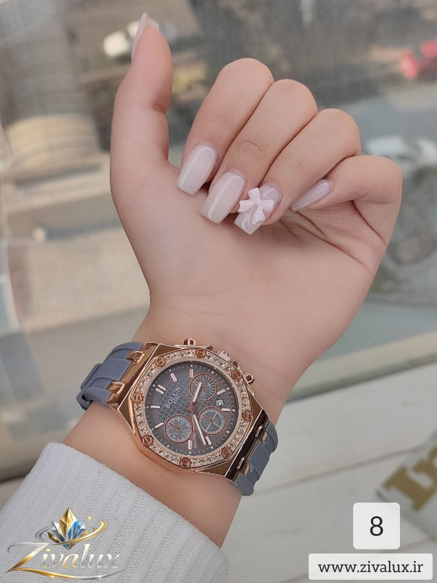 ساعت مچی زنانه مارک بلون BOLUN بند سیلیکونی