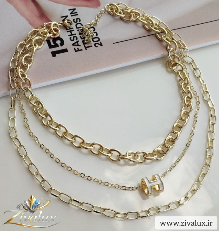 گردنبند زنانه سه لاین مدل هرمس HERMES