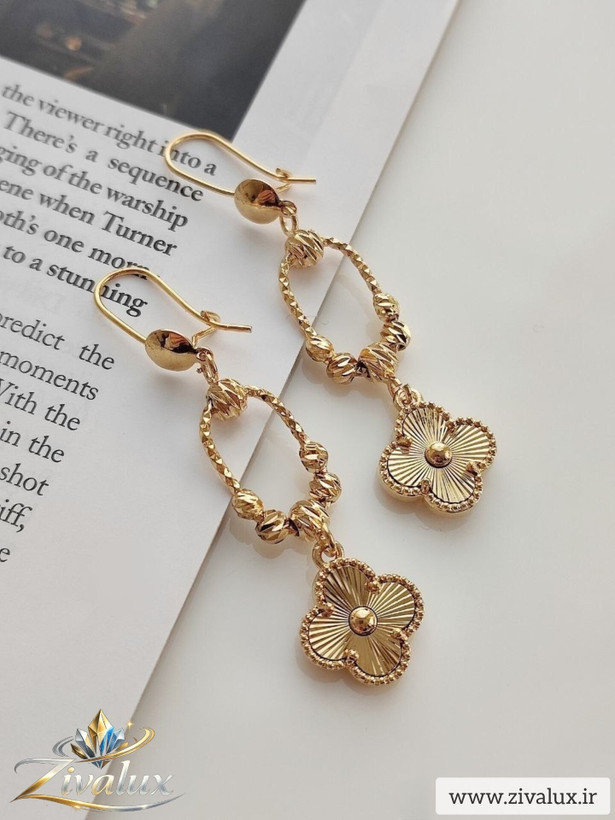 گوشواره زنانه البرنادو مارک CITY GOLD طرح ونکلیف