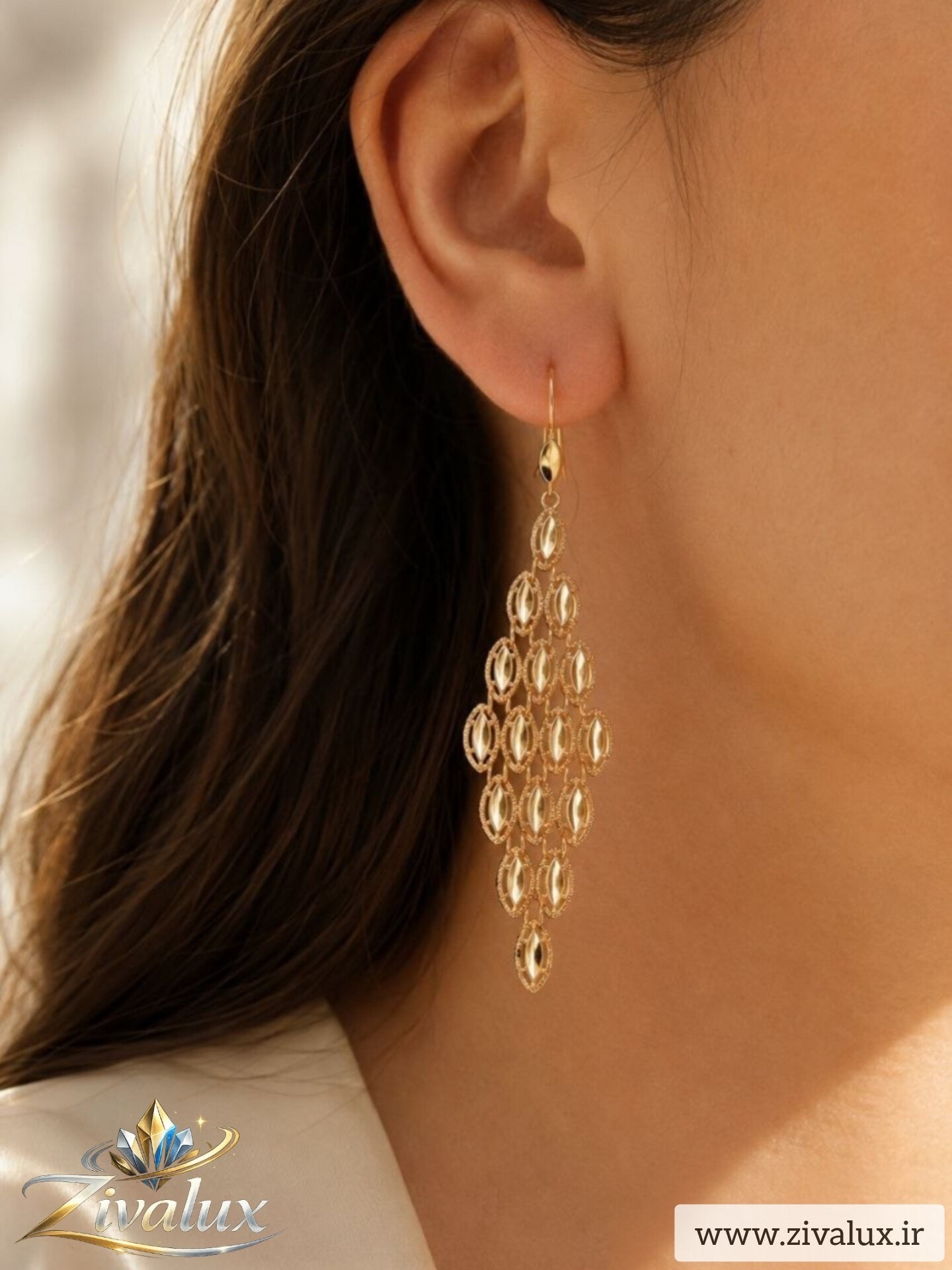 گوشواره زنانه مارک CITY GOLD