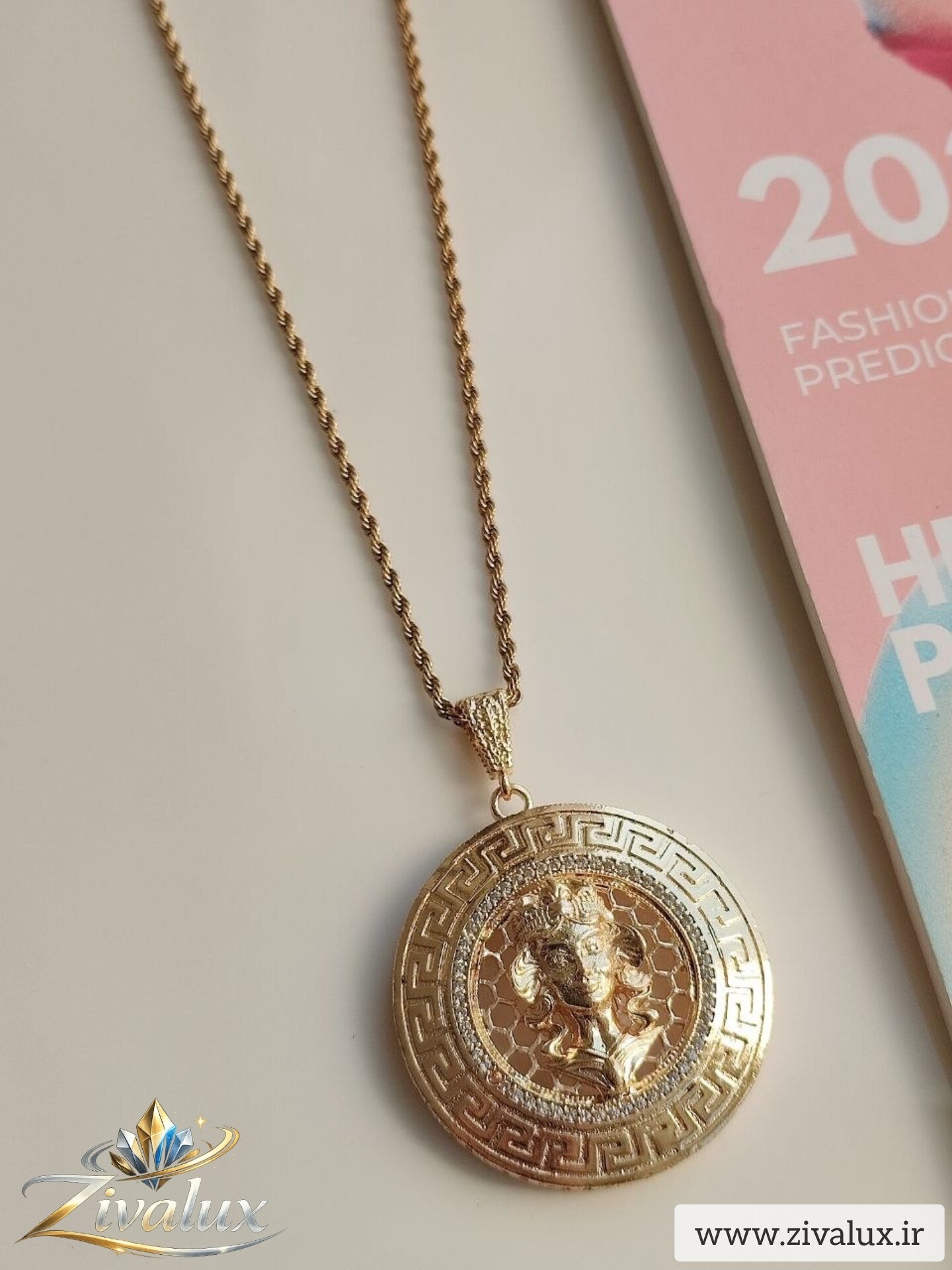 گردنبند زنانه مارک ورساچه VERSACE نگین دار