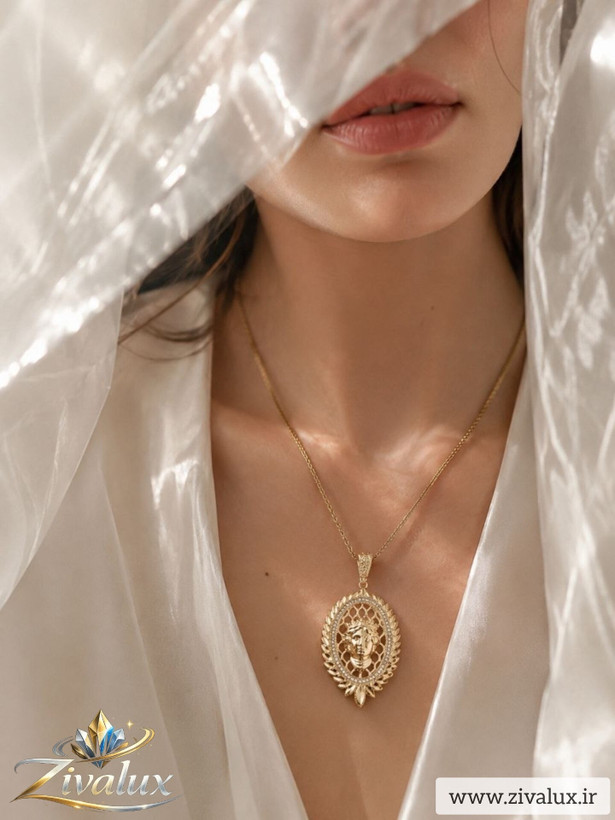 گردنبند زنانه طرح دخت DESIGN نگین دار