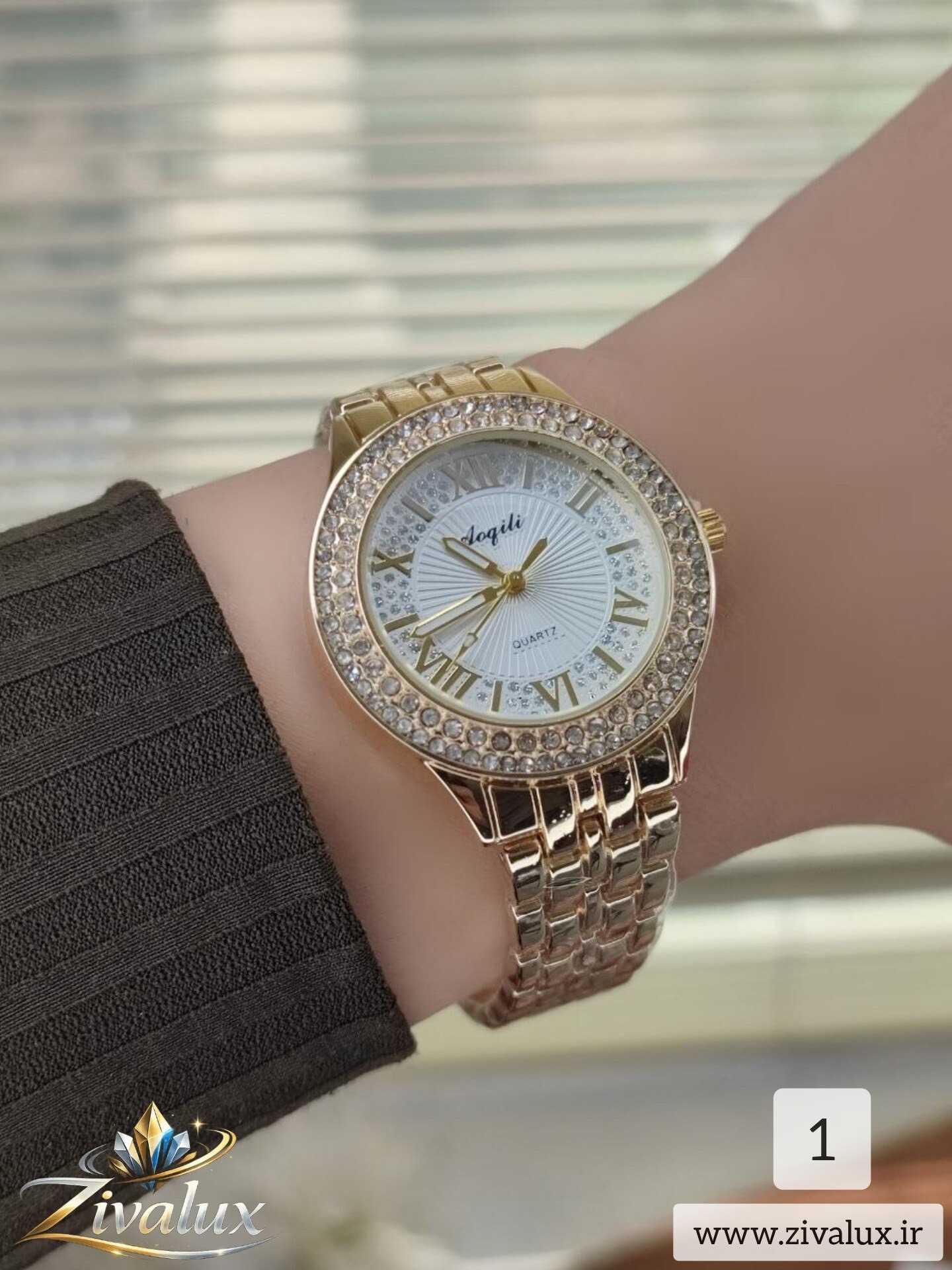ساعت مچی زنانه مارک AOQILI بند فلزی