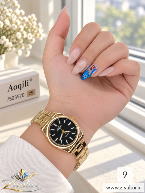 ساعت مچی زنانه مارک AOQILI بند فلزی