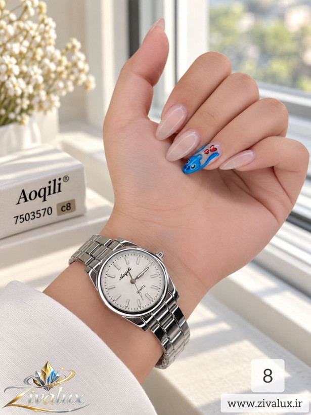 ساعت مچی زنانه مارک AOQILI بند فلزی