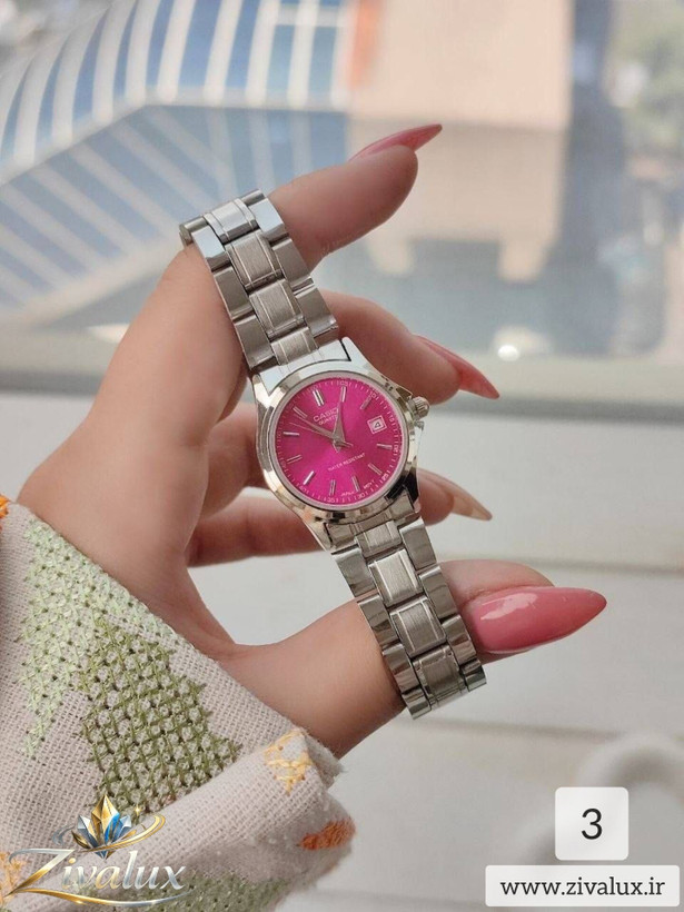 ساعت مچی زنانه مارک کاسیو CASIO بند فلزی