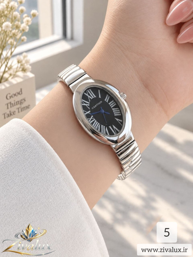 ساعت مچی زنانه مارک CARTIER بند فلزی