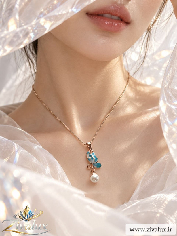 گردنبند زنانه مارک ژوپینگ XUPING مروارید دار