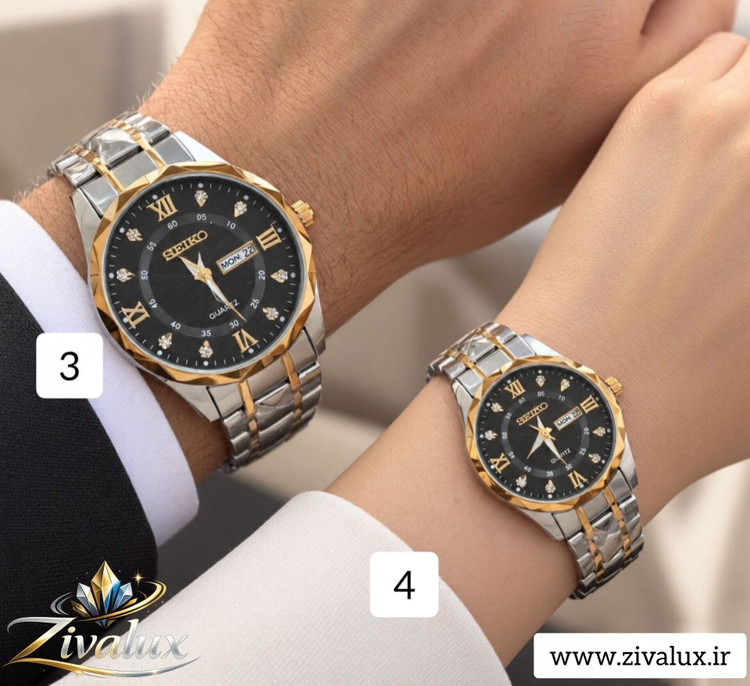 ست ساعت مچی مارک سیکو SEIKO بند استیل