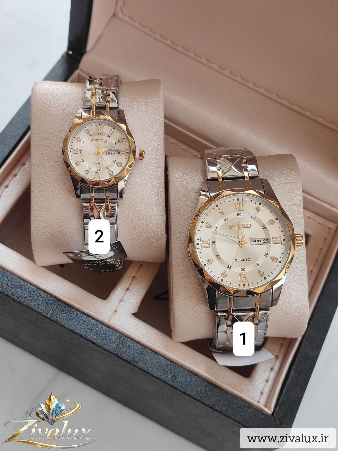 ست ساعت مچی مارک سیکو SEIKO بند استیل