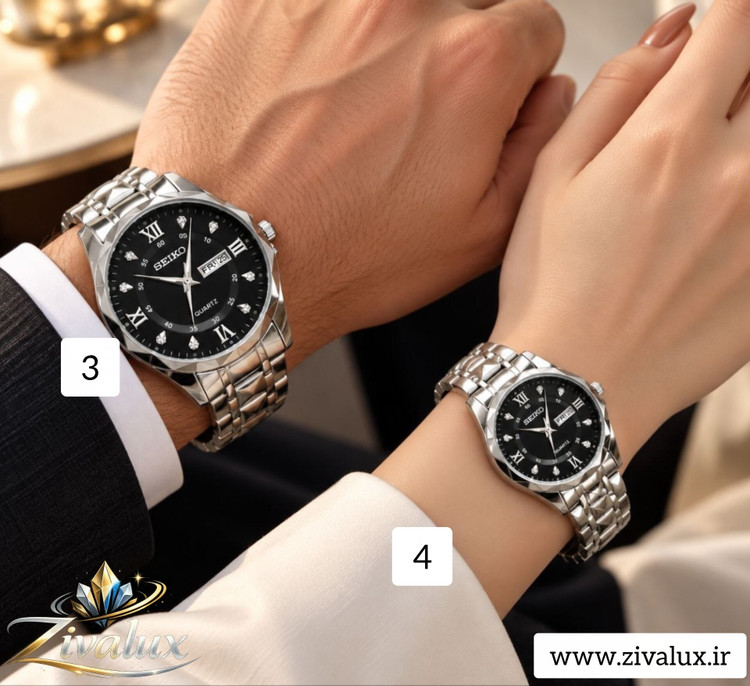 ست ساعت مچی مارک سیکو SEIKO بند استیل