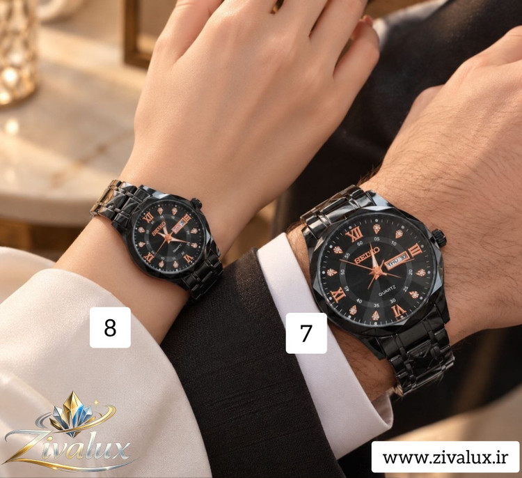 ست ساعت مچی مارک سیکو SEIKO بند استیل