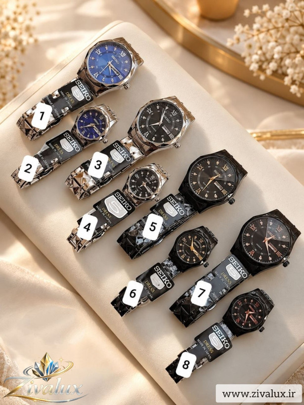 ست ساعت مچی مارک سیکو SEIKO بند استیل
