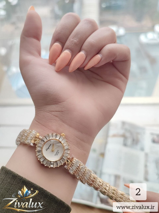 ساعت مچی زنانه مارک الینا eliyina بند نگین دار