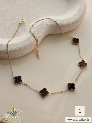 گردنبند استیل زنانه طرح ونکلیف van cleef