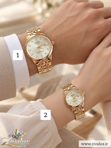 ست ساعت مچی مردانه و زنانه مارک رولکس ROLEX بند استیل