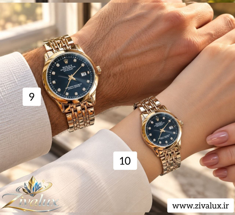 ست ساعت مچی مردانه و زنانه مارک رولکس ROLEX بند استیل