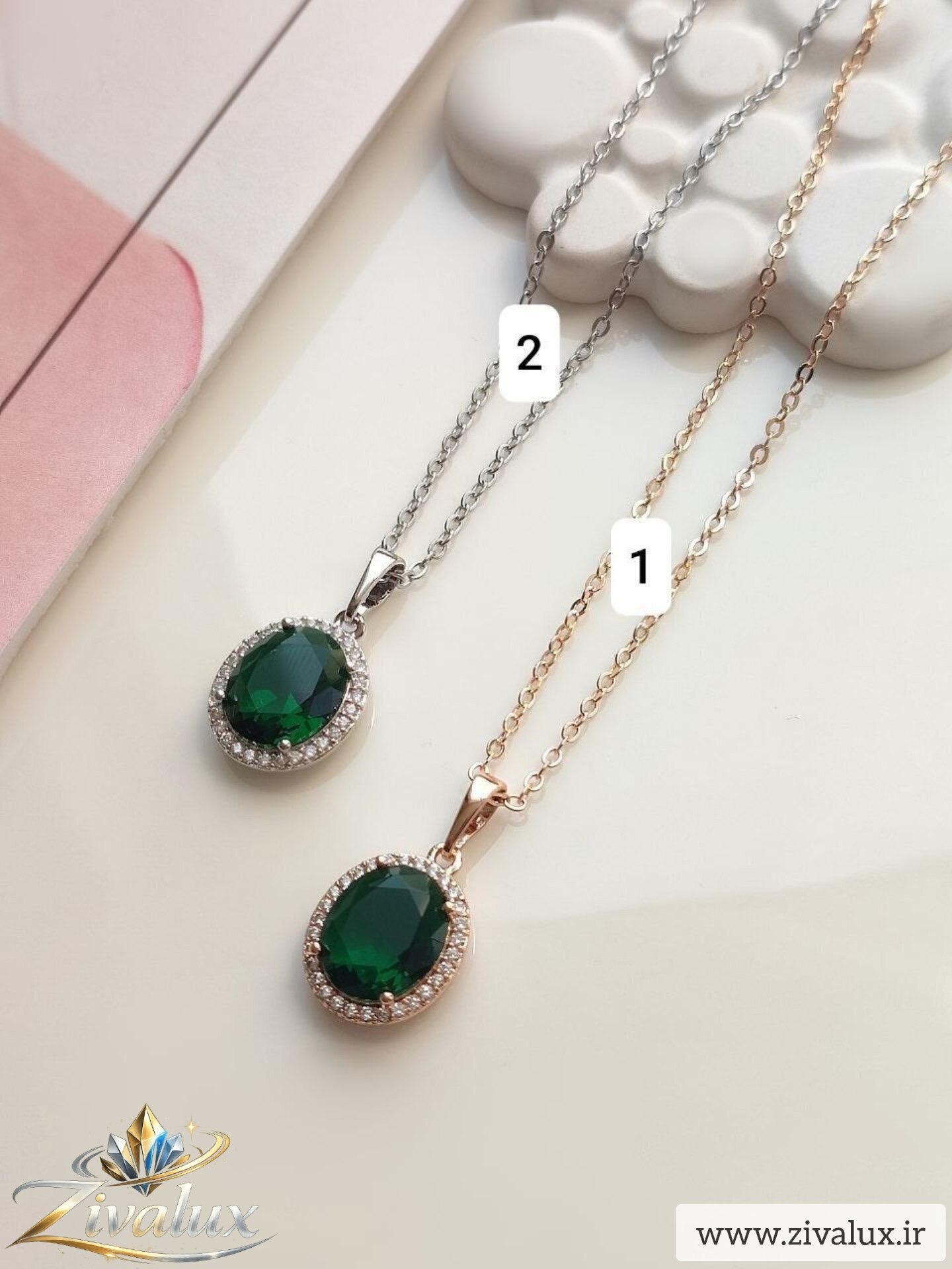 گردنبند زنانه مارک ژوپینگ XUPING نگین دار