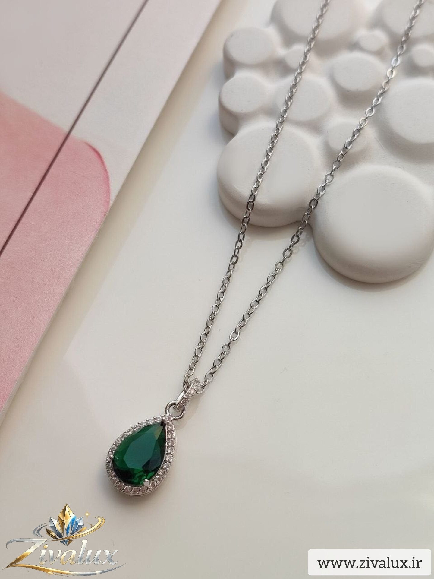 گردنبند زنانه مارک ژوپینگ XUPING نگین دار
