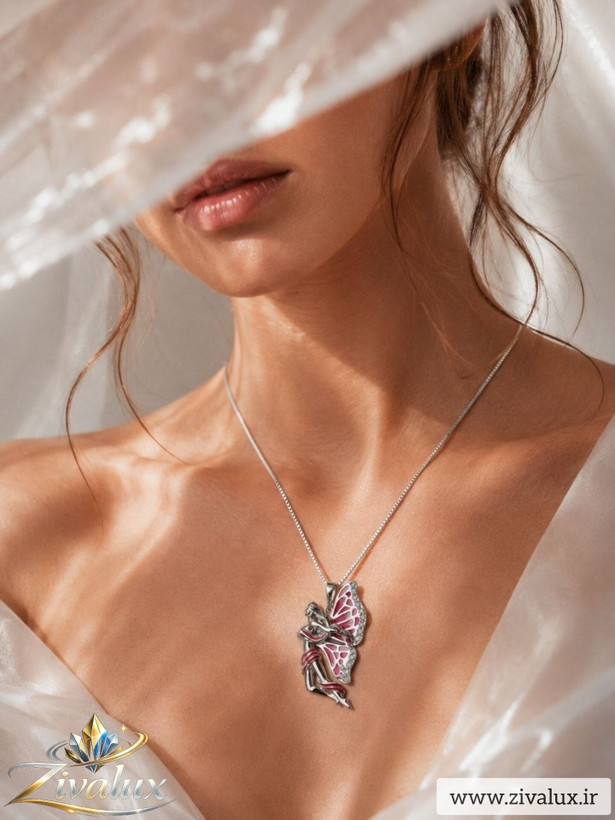 گردنبند زنانه مارک ژوپینگ XUPING طرح پروانه